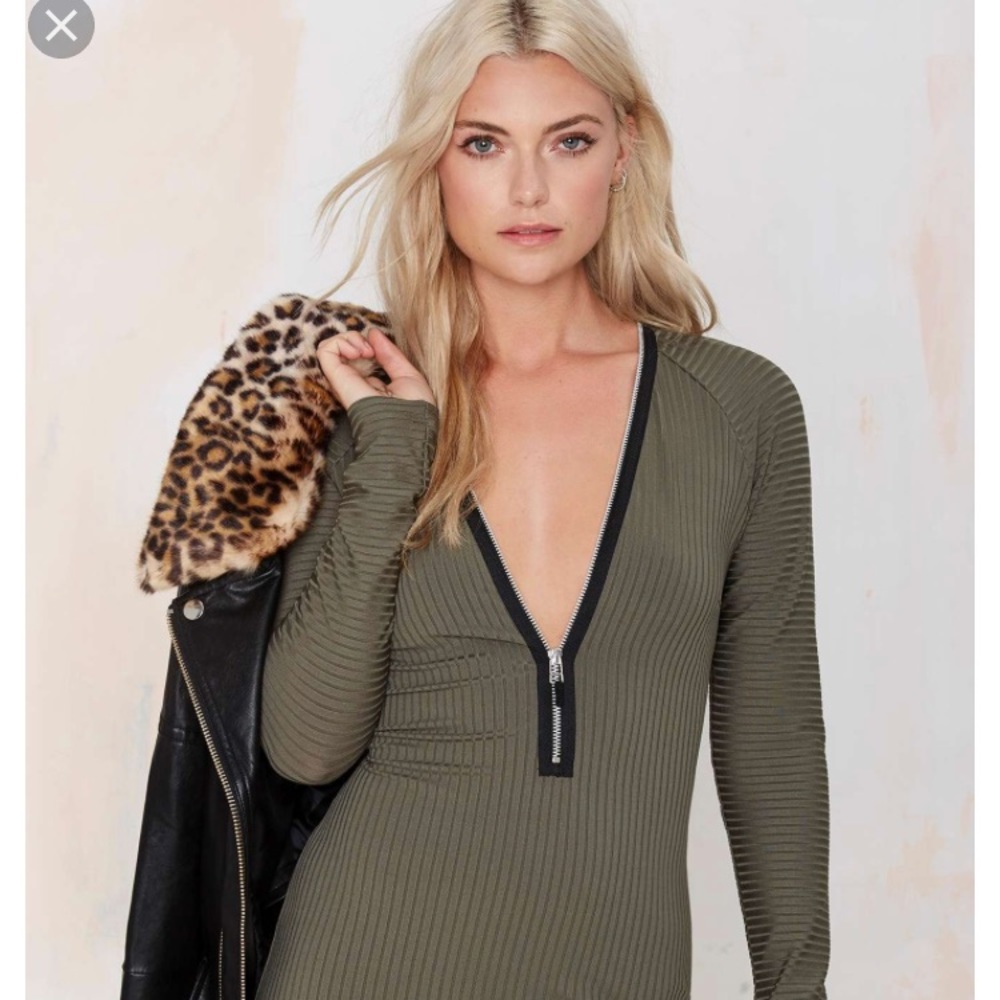 Nasty Gal Dress Green Small